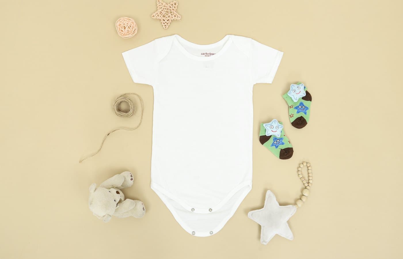 Babys white and blue onesie