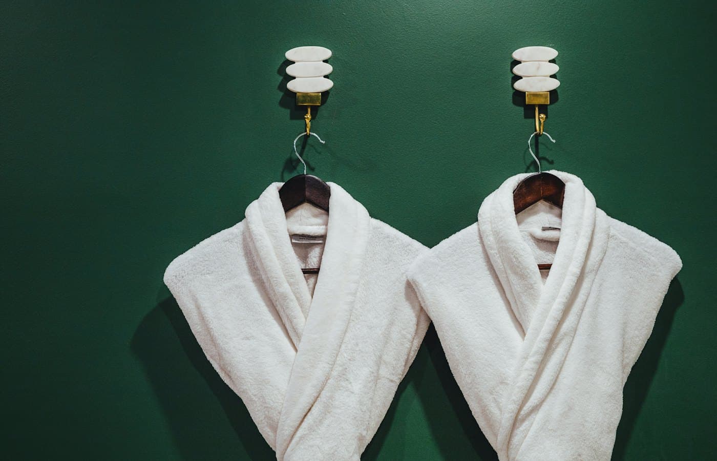 A pair of white dresses