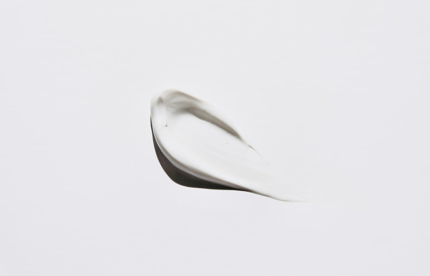 White cosmetic cream smear