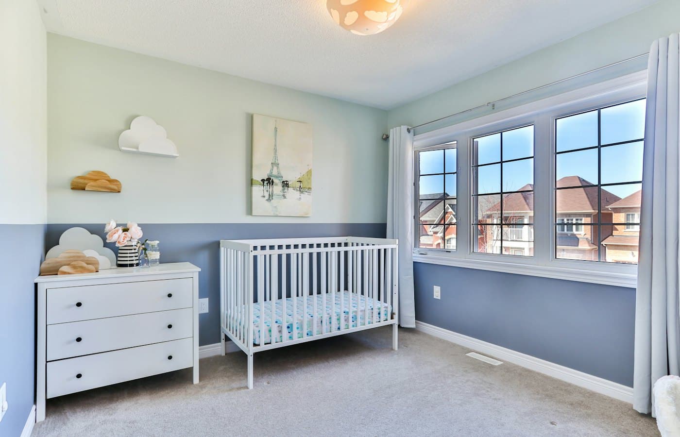 White wooden bed frame with white wooden bed frame