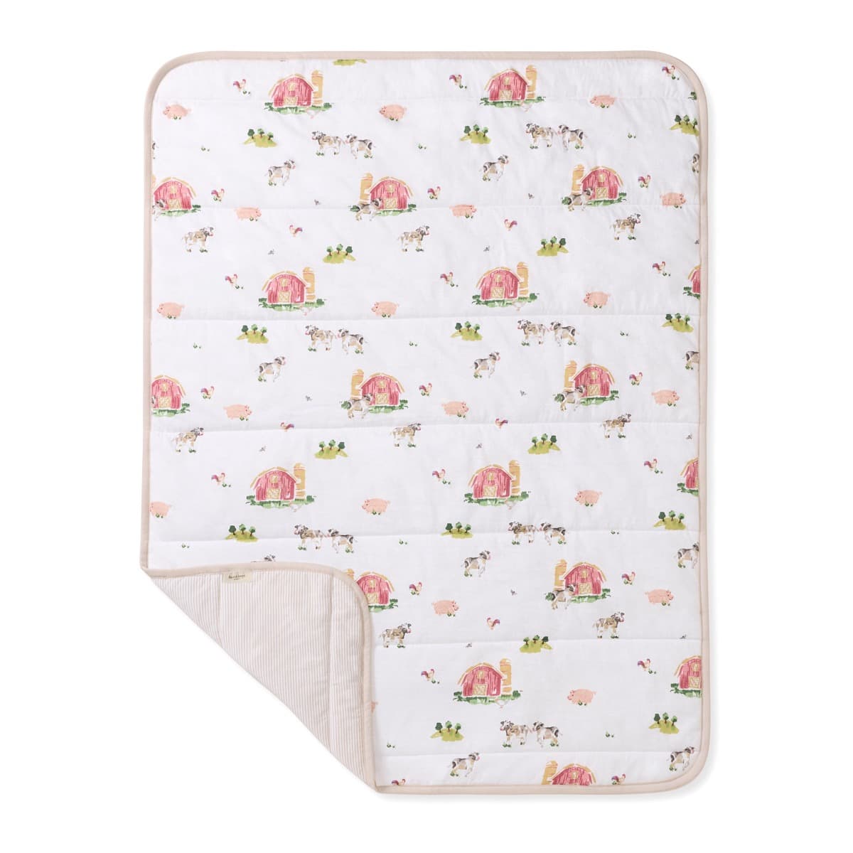 Burt's Bees Baby Barnyard Organic Cotton Reversible Baby Blanket