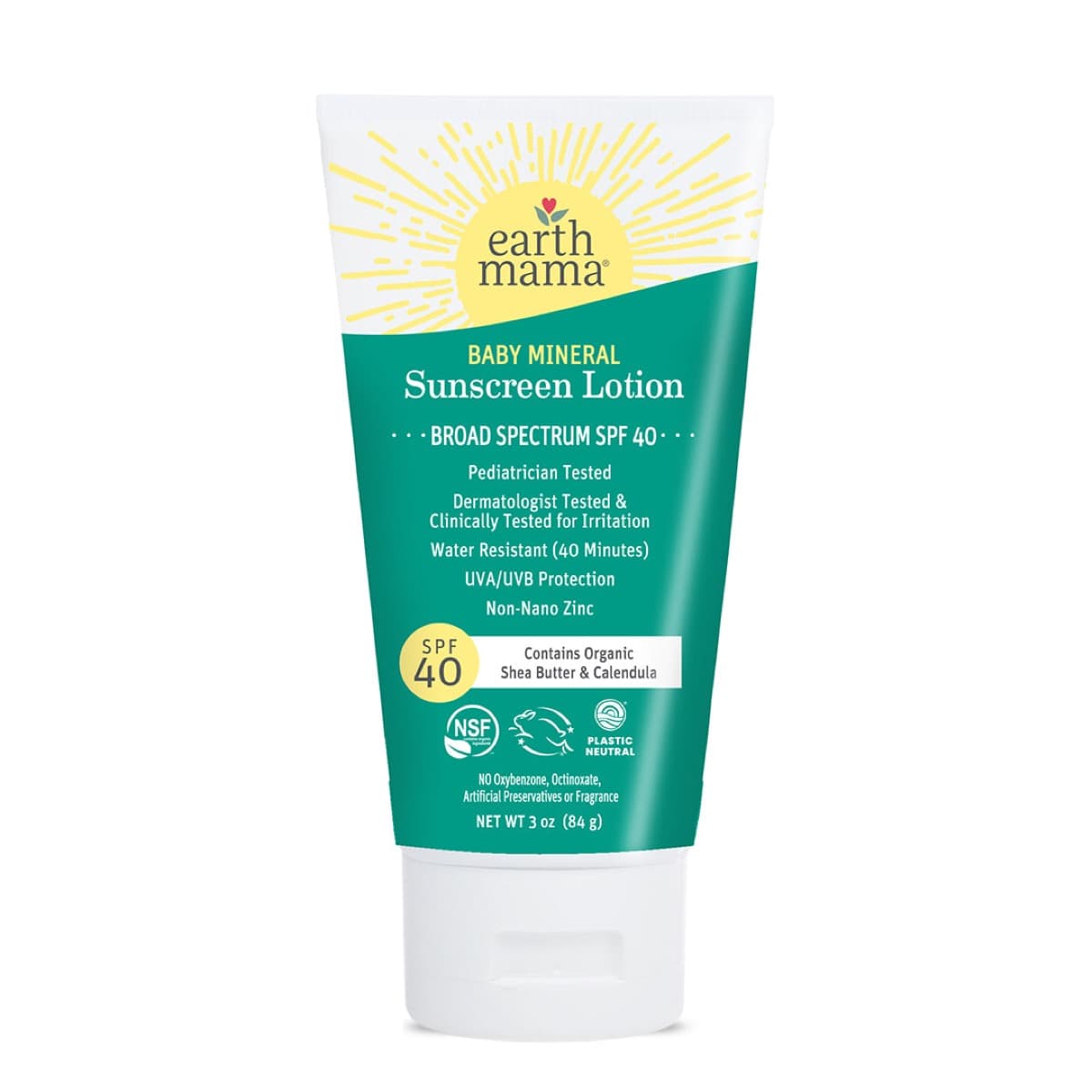 Earth Mama Baby Mineral Sunscreen Lotion SPF 40
