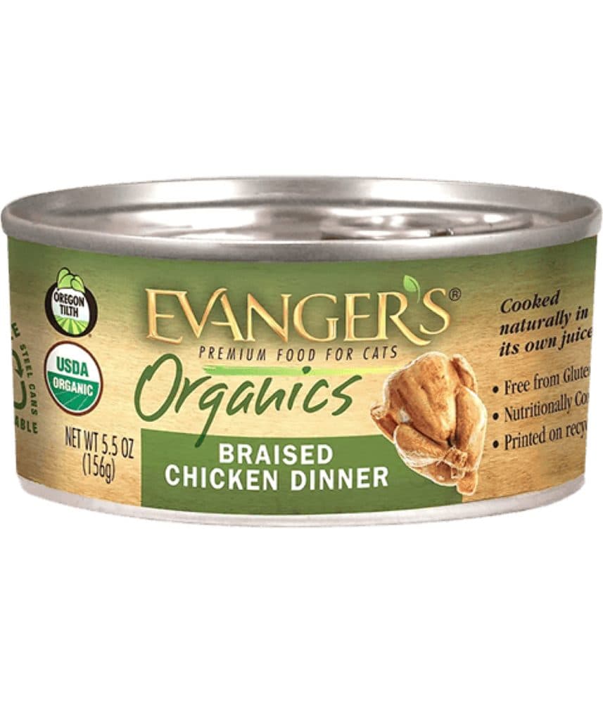 Evanger's Organic Braised Chicken Dinner for Cats