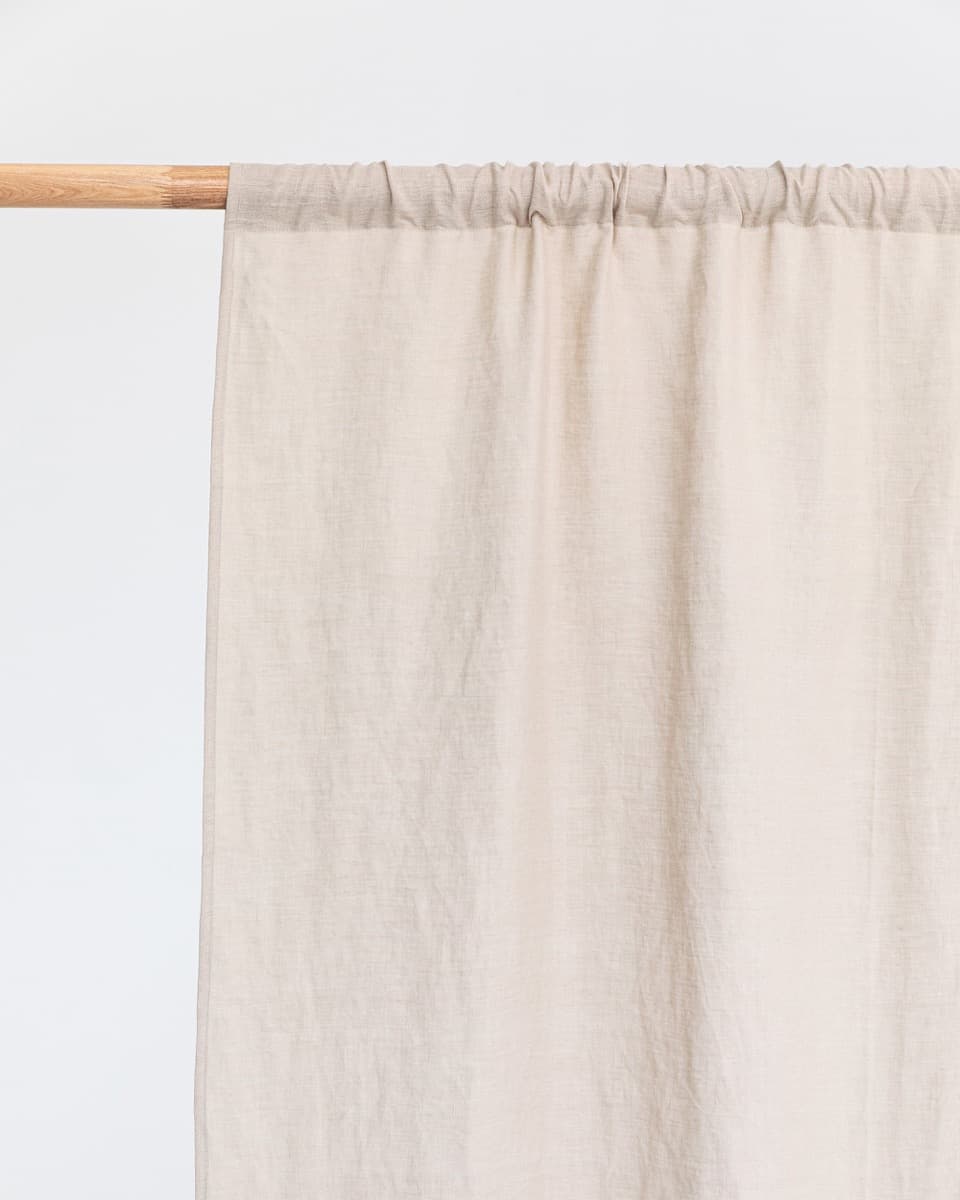 MagicLinen Rod pocket linen curtain panel (1 pcs) in Natural linen