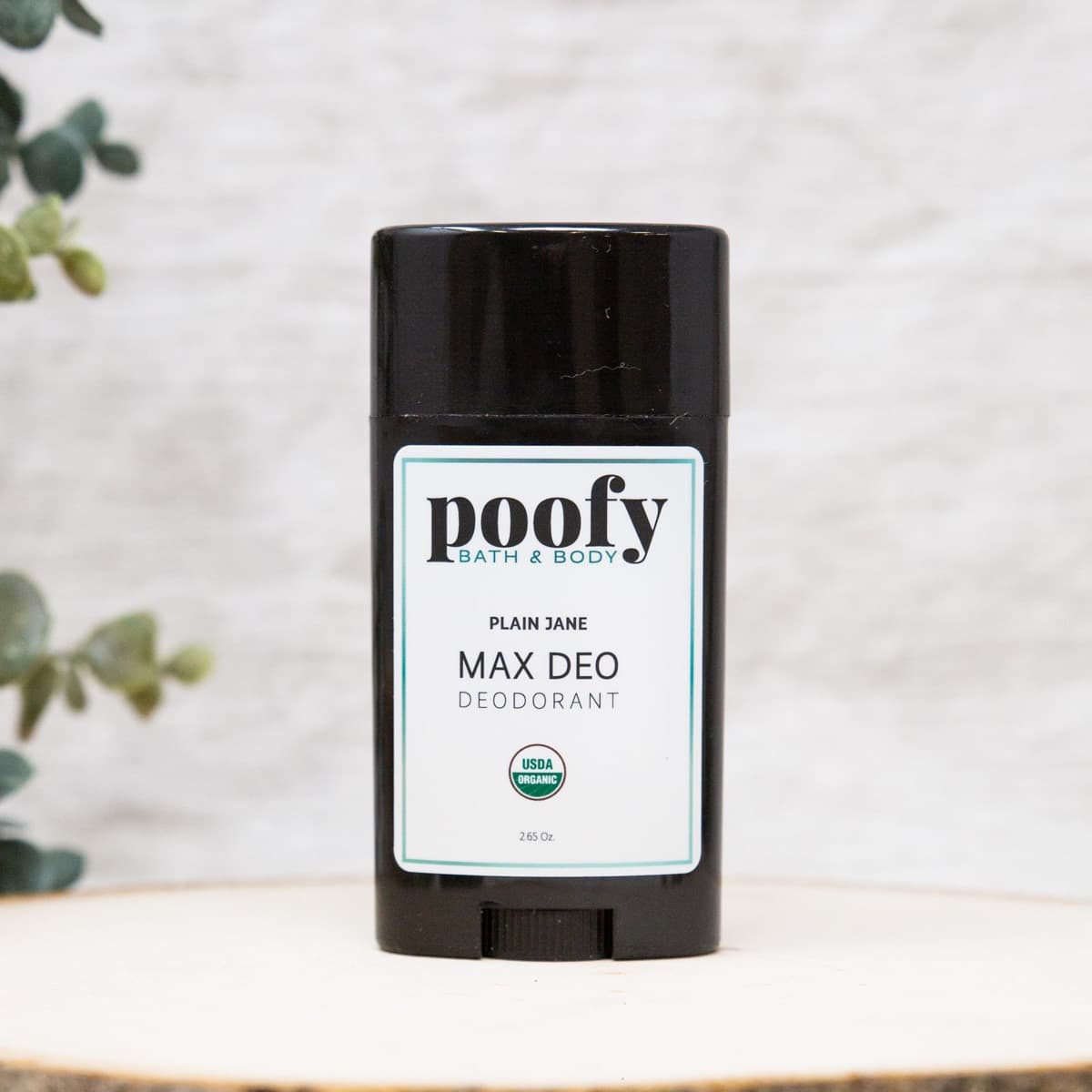 Poofy Organics Max Deo Plain Jane Deodorant (Unscented) Organic